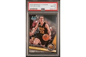 HOFSM.COM HALL OF FAME SPORTS MEMORABILIA Graded 2023 Topps Bowman U Chrome Caitlin Clark #34 Rookie RC Basketball Card PSA 10 Gem Mint