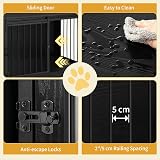 Hzuaneri Dog Crate Furniture 81 cm Double Door Barn Door Anti-Chew Black view 6