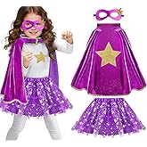 iROLEWIN Superhero-Capes for Kids Superhero-Costumes for Girls Toddler Princess Dress-Up Big-Sister-Gifts Christmas Party Toy