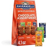 GHIRARDELLI Jack O&rsquo; Lanterns Chocolate Assortment, 4.1 oz Bag &ndash; Halloween Chocolate Variety Pack with Milk &amp; Dark Chocolate Candy