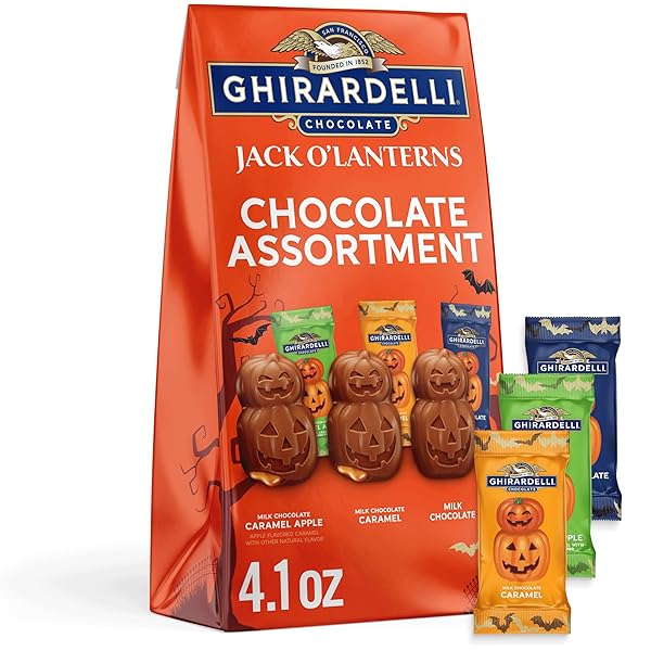 GHIRARDELLI JACK O’ LANTERNS CHOCOLATE ASSORTMENT, 4.1 OZ...