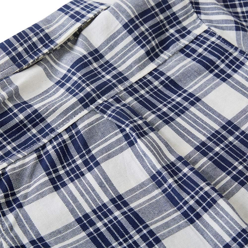 Spring&Gege Boys' Casual Short Sleeve Button Down Shirts Cotton Plaid: Clothing