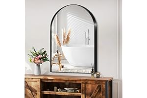 DlandHome Black Medicine Cabinet Mirror,36”x24” Recessed Wall Mounted Mirror Cabinets with 2 Storage Shelves,for Bathroom Liv
