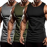 COOFANDY Men's 3 Pack Workout Tank Tops Sleeveless Gym Shirts Bodybuilding Fitness Muscle Tee Shirts