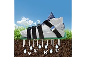 AIQII Lawn Aerator Shoes for Grass Aerator Lawn Tool Aerator for Lawn Soil Aeration Shoes Grass Aerating Spike Sandals with Heavy Duty Buckle for Lawn Yard Patio Garden