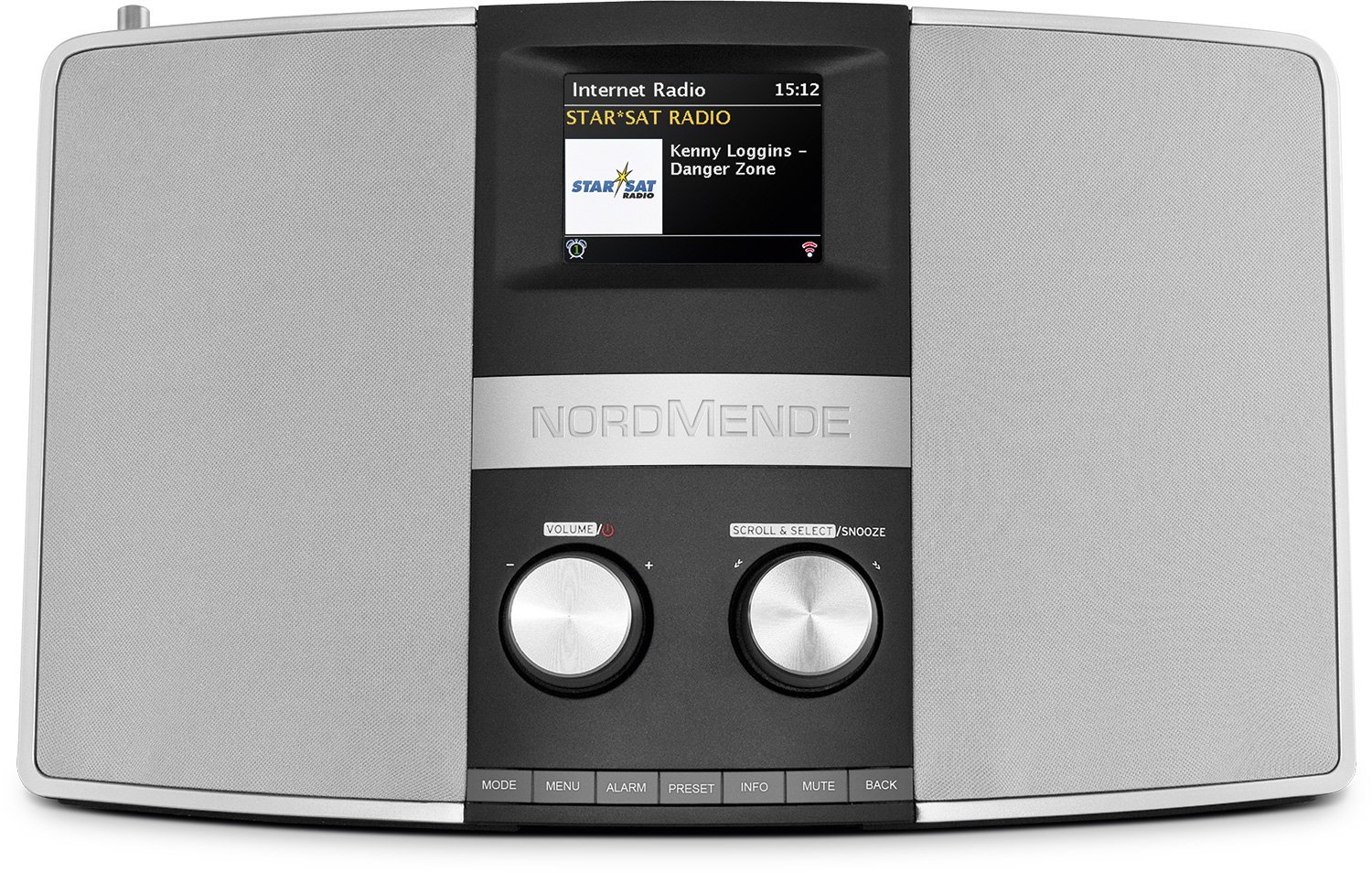 Technisat Nordmende Transita 400 – Radio Internet (Dab+, Fm, Radio Stéréo, W-Lan, Spotify Connect, Streaming Audio Bluetooth, Nfc, Écran Couleur, Réveil, Prise Casque, 2 X 10 W, Aux-In) Noir/Argent