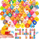 VISRIE 240 Pack Rubber Ducks in Bulk | 2.3 Inch Ducks for Jeeps, Bulk Rubber Duckies for Bath Time Summer Pool Toys Birthday Gifts Party Favors