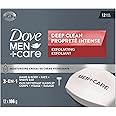 Dove Men+Care Hand & Body + Face + Exfoliation Bar Soap, Deep Clean, soap bar with ¼ moisturizing cream, 106g (Pack of 12 Bar