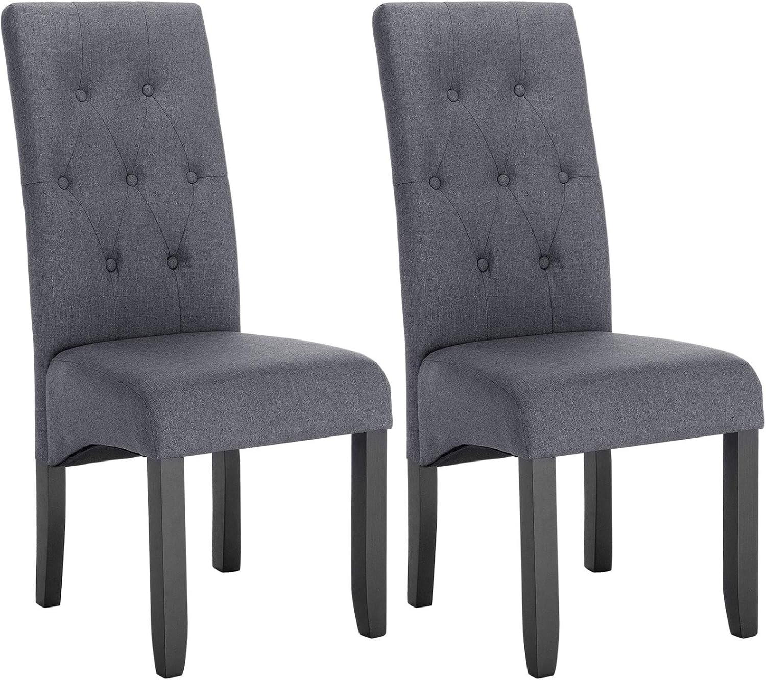 WOLTU Kitchen Dining Chairs Dark Grey Set of 2 PCS Kitchen Counter