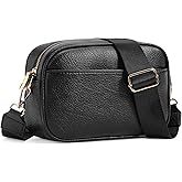 GAEKEAO Small Crossbody Bags for Women Vegan Leather Wide Strap Trendy Design Camera Bag Purse Shoulder Handbag Travel