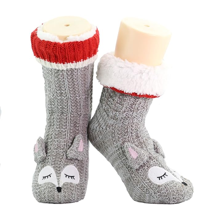 CityComfort Super Weiche Slipper Socken mit Tieren Koala Schaf Maus Schwein Fuchs