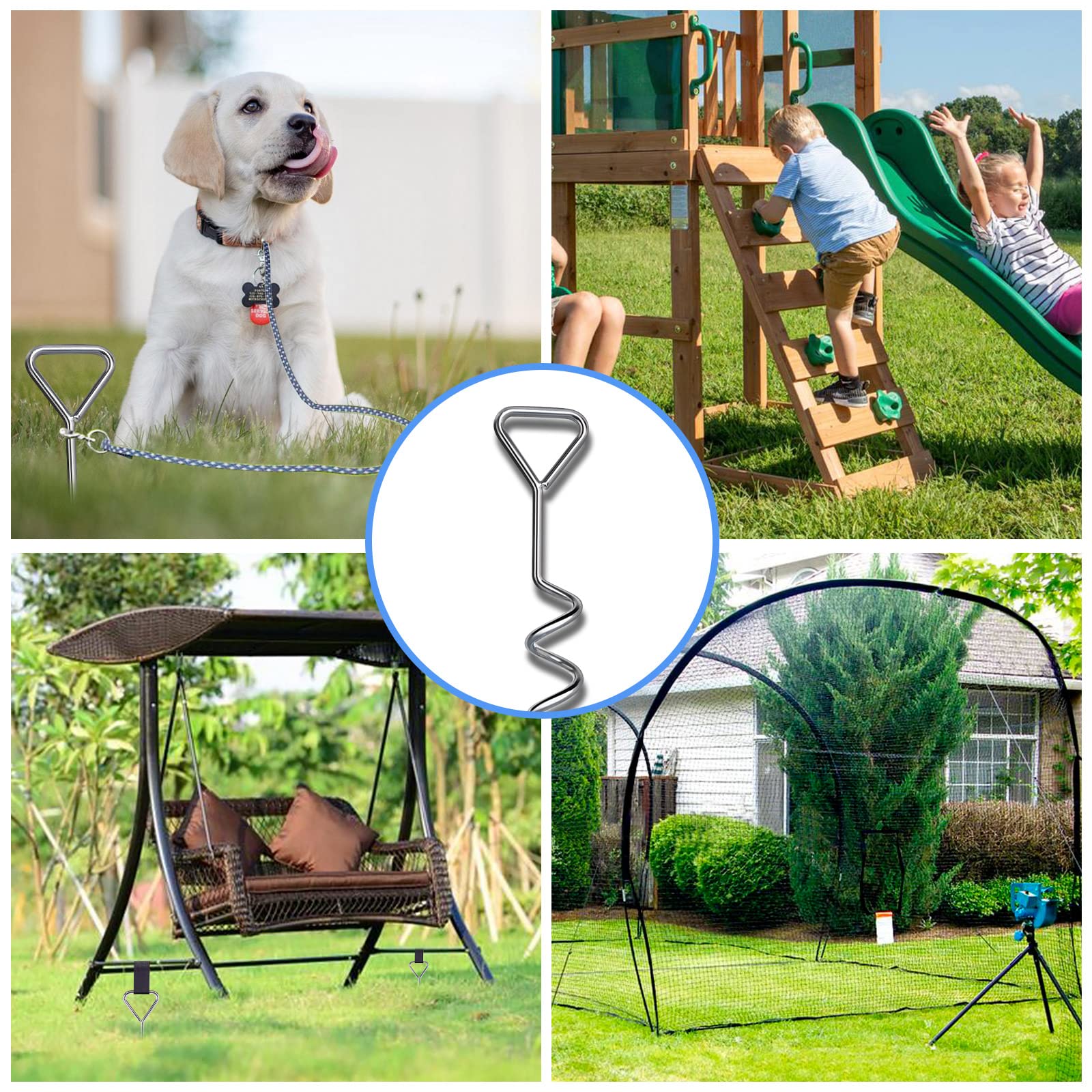 Mua Trampoline Stakes, Corkscrew Shape Trampoline Anchor kit Steel