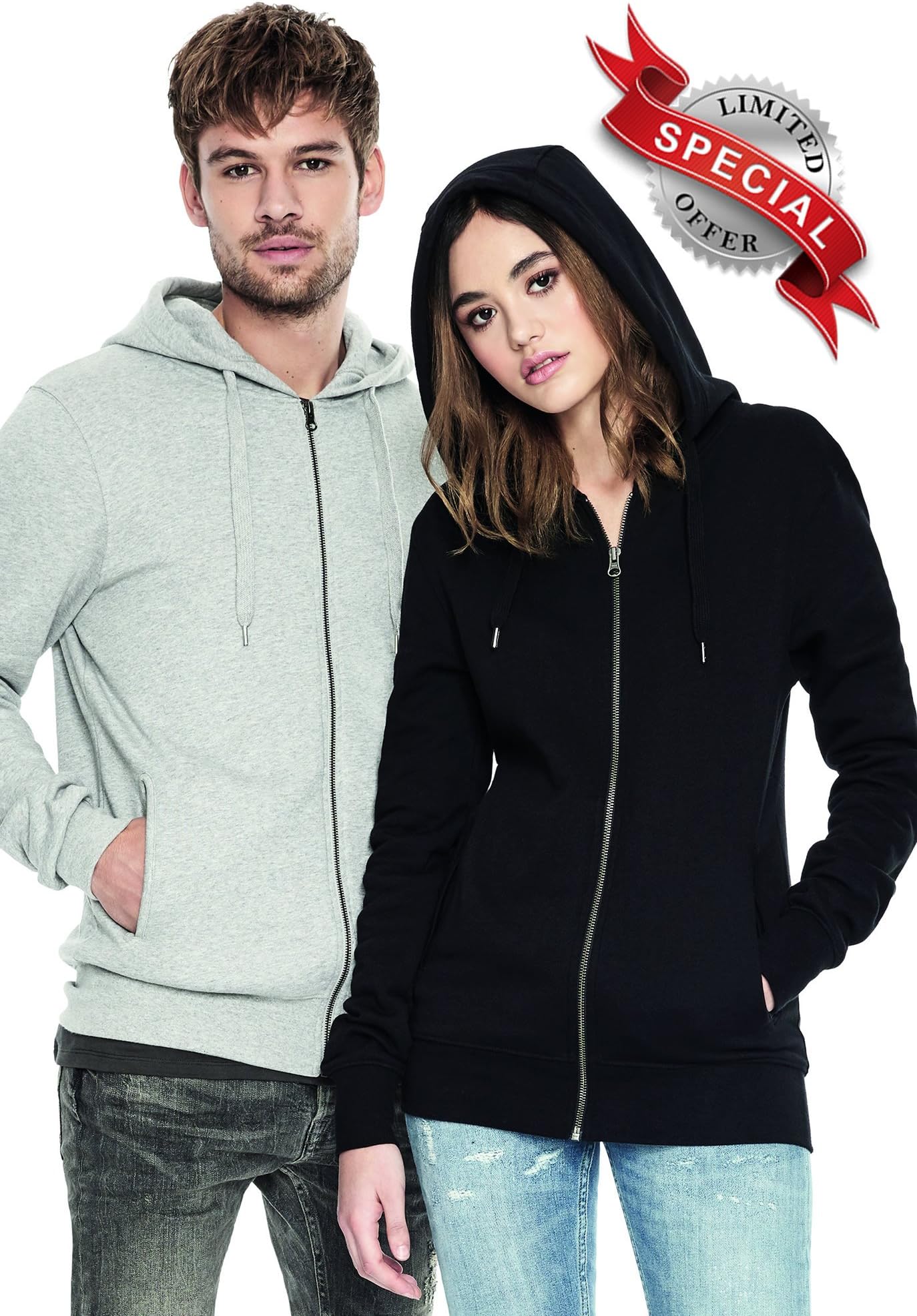 Yoga Joggers Sweatpants & Hoodie 2 Piece Set for Women with 100% Organic Cotton