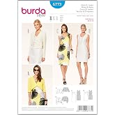Burda B6773 Pattern of Dress and Jacket, 34-44