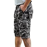 YGREYG Mens Cargo Shorts Long Capri Below The Knee Shorts 3/4 Relaxed Fit Long Shorts with Pockets