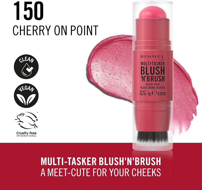 Rimmel Multi-Tasker Blush’N’Brush Stick con Pennello Integrato