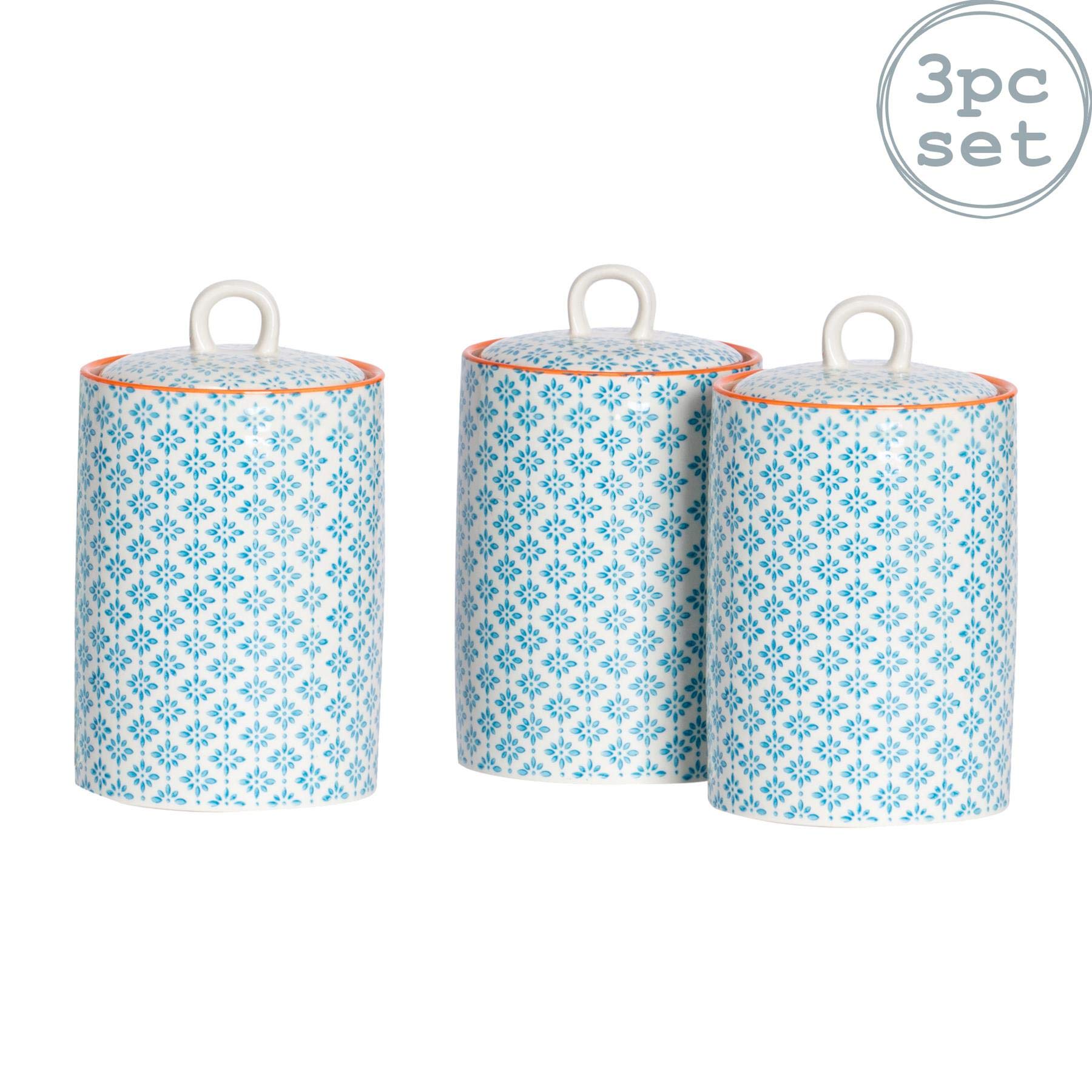 turquoise tea coffee sugar canisters