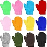 ONESING 12 Pairs Toddler Mittens Kids Knit Warm Mittens Children Solid Winter Gloves for Baby Girls Boys