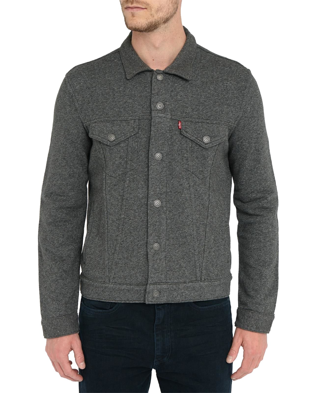 French Terry Trucker Suit Jacket 