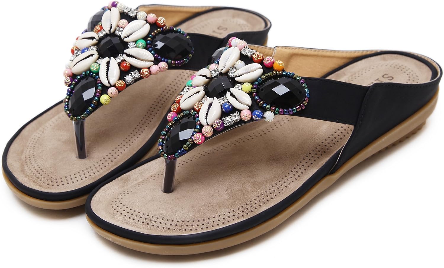 bohemian flip flop sandals