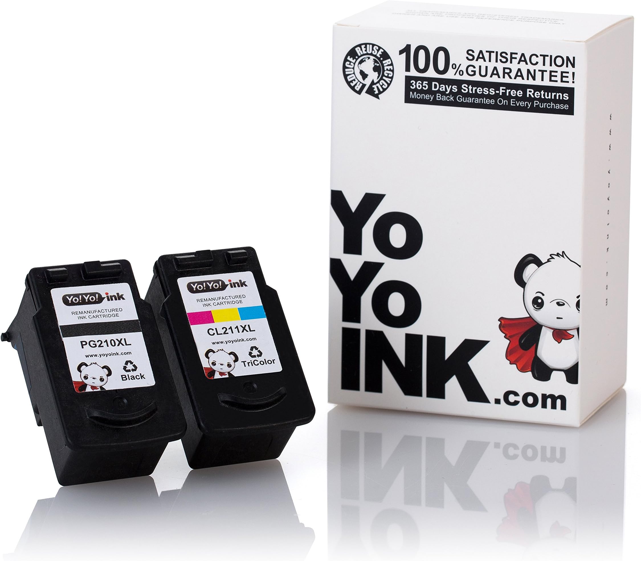 YoYoInk Remanufactured Ink Cartridges Replacement for Canon PG210XL CL211XL High Yield (1 Black, 1 Color; 2 Pack)