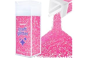 Hemway Premium Craft Glitter Shaker 130g - Baby Pink Iridescent | Chunky Metallic Flake Sequins for Resin & Epoxy Crafts | Cr
