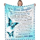 Nahjiiem Bonus Daughter Gifts Blanket from Bonus Mom Dad, Gift for Bonus Daughter for Birthday Graduation Christmas Day, Step Daughter Gifts from Stepparents Throw Blankets 50"x60"