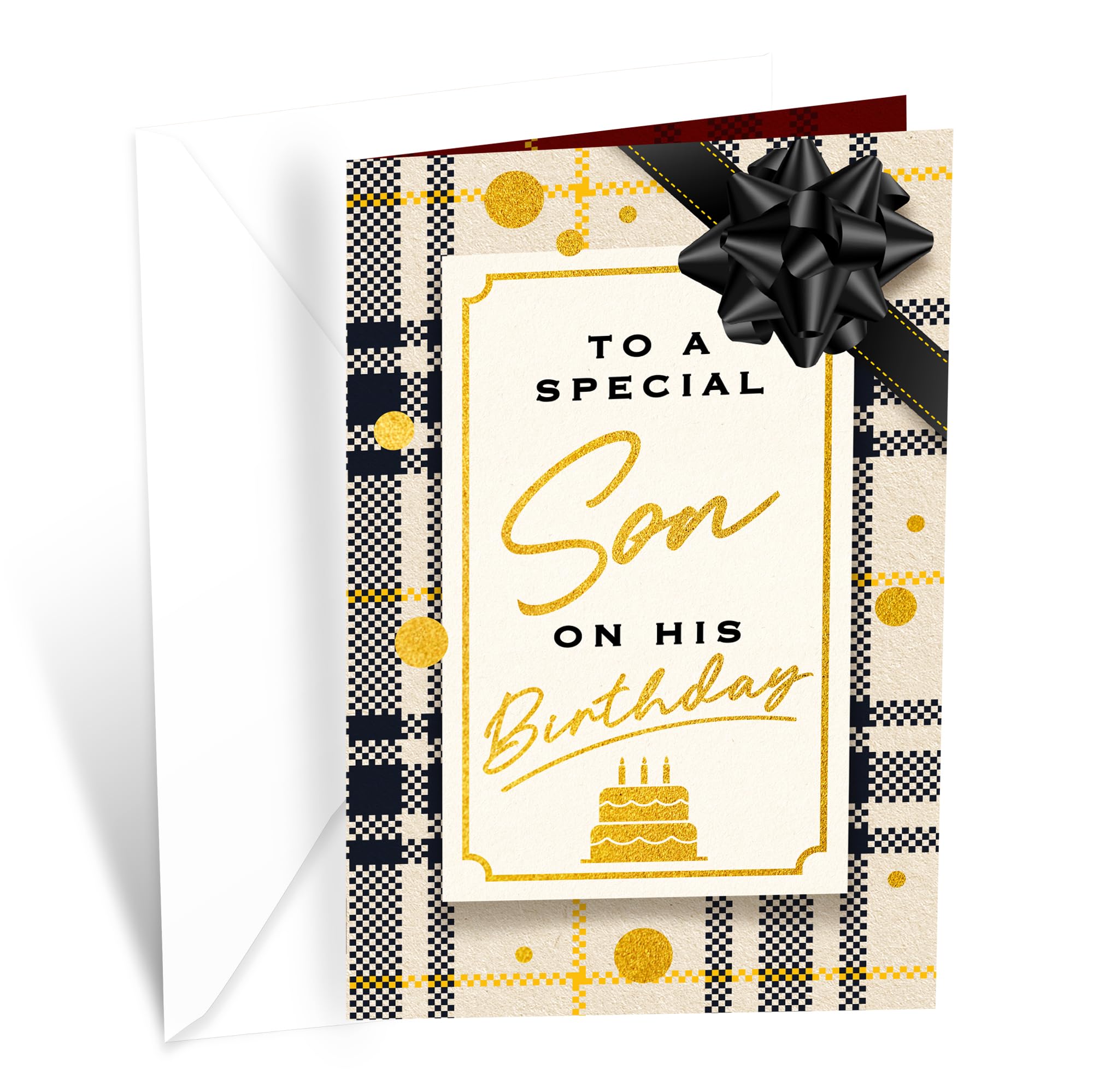 Photo 1 of Prime Greetings Birthday Card For Son, Made in America, Packaged in Protective Mailer. Eco-Friendly, Thick Card Stock with Premium Envelope 5in x 7.75in