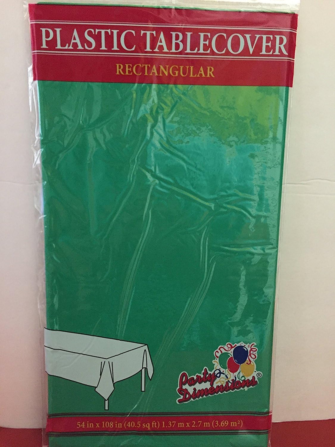 3PACK DISPOSABLE PLASTIC TABLE COVERS / TABLECLOTHS (GREEN
