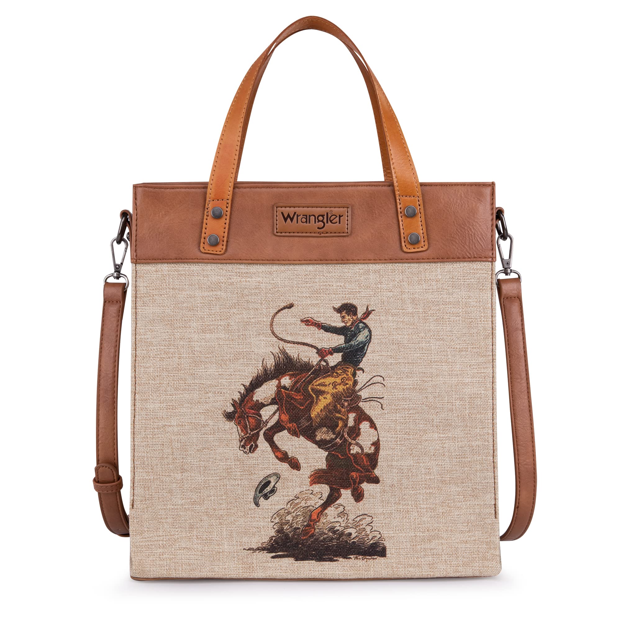 Montana West Wrangler Aztec Shoulder Bag Canvas Top Handle Handbags for Women