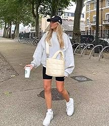 KALIDI Quilted Tote Bag Small Puffer Crossbody Bag