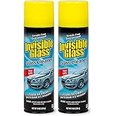 Invisible Glass Auto Glass Cleaner Foaming Spray, 19 oz, 91164 (Pack of 2) | Thick foam clings to auto glass, cuts through road film and haze, wipes streak-free. Ammonia-free and tint-safe.