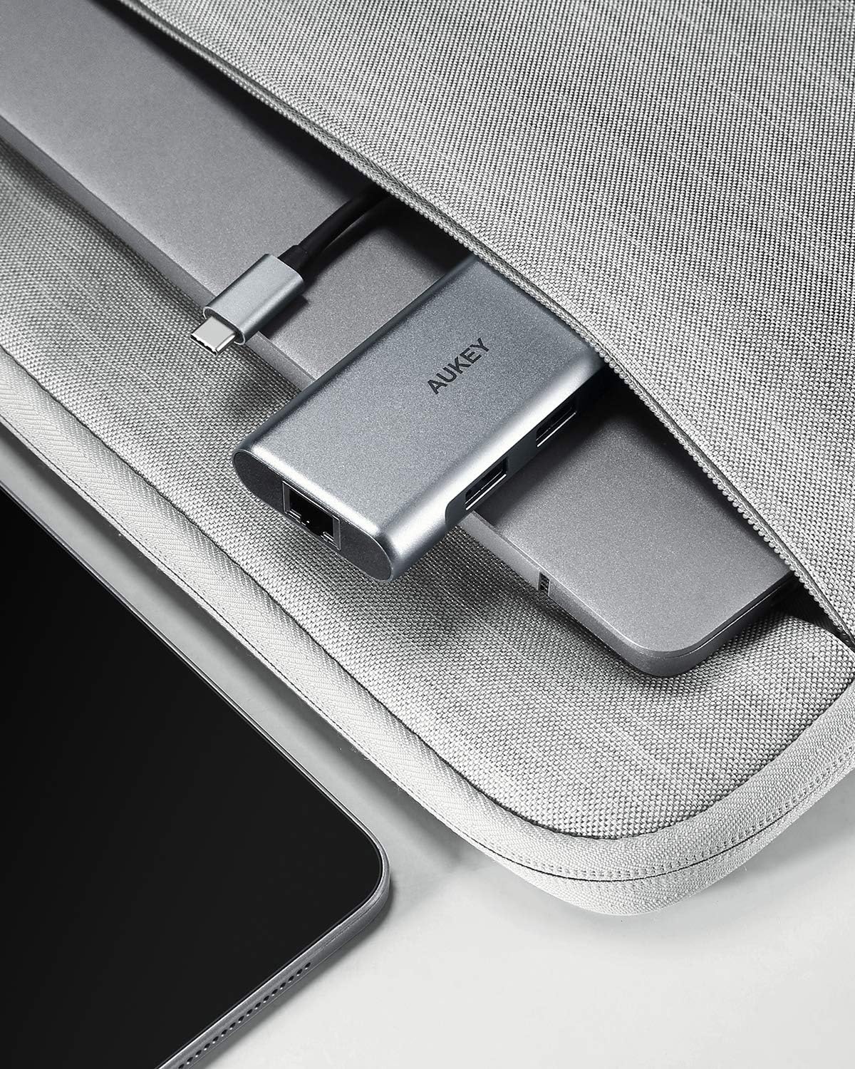 AUKEY USB C Hub Adapter, 5 in 1 Type C Hub with Ethernet Port 1000Mbps, 4K USB C to HDMI, 2 USB 3.0 Ports, 100W USB C PD Charging Thunderbolt 3, for MacBook Pro Air, Chromebook Pixel Laptop Phone: Computers & Accessories