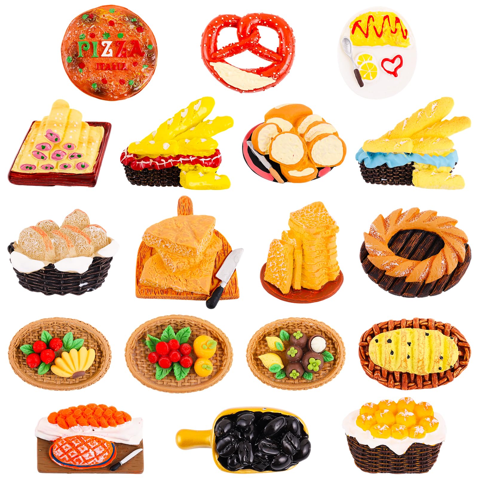 Photo 1 of 18 Pcs Miniature Mexican Fiesta Food Toy Dia de Los Muertos Ofrenda Dia de Los Muertos Mexican Mini Food for Miniature Fairy Garden Accessories Garden Dollhouse Decoration