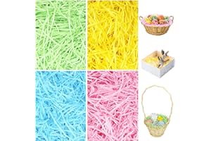 Pseutio 10.5 Oz (320g) Easter Grass Basket Filler Recyclable Shred Paper Tissue Raffia for Gift Wrapping, Birthdays, Weddings, Anniversaries