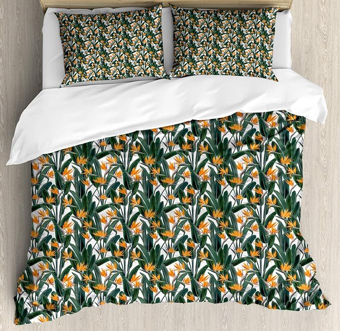 Super King Size Bedding Duvet Cover Set Tropical Cover Set Continuous