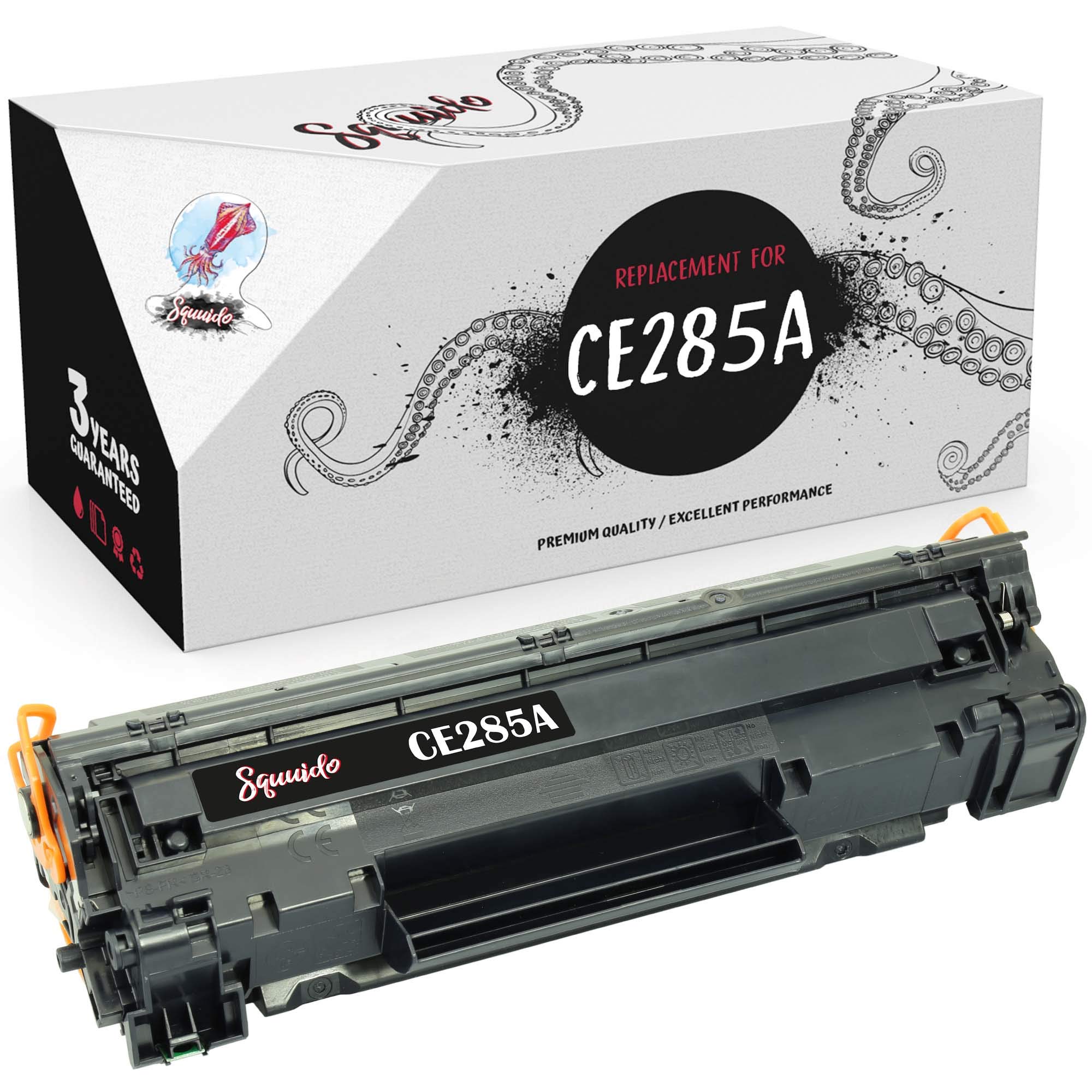 Squuido toner cartridge CE285A compatible with HP LaserJet Pro P1102 P1102w P1100 M1130 M1210 MFP M1212nf M1213nf M1217nfw M1132 M1134 M1136 P1103 P1104 P1104w P1106 | High Yield 1600 pages