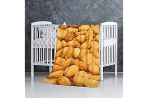 TODEYYA Chicken Nugget Plush Blanket Novelty Gifts Funny Throw Food Fleece Air Conditioning Quilt, 30"X40" for Baby & Pets