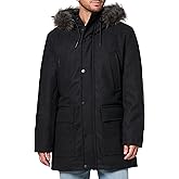 Andrew Marc mens Outerwear Dawson Melton Wool Removable Faux Fur Hood Coat