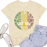 SUWATOIN Womens Black History Shirts African American T-Shirt Black Pride Melanin Tee Tops