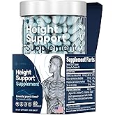 Height & Bone Support Supplement - Premium Height Growth Supplement for Kids & Teens with Calcium - Nutritional Support Bone Health Formula - Height Increase Essential Vitamins - 60 Caps