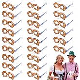 24Pcs Pretzel Glasses, Oktoberfest Eyeglasses, October Festival Party Decor | Bavarian Beer Festival Paper Eyeglasses, Oktoberfest Glasses Accessiores for Party Favors Decoration Costume Supplies