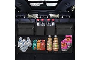 KOLODOGO Car Trunk Organizer, Backseat Hanging Organizer with 8 Large Storage Bag Super Capacity, Waterproof Trunk Storage Bag for SUV Car, Black
