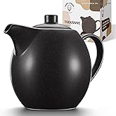 Ceramic Teapot with Infuser - 40 oz Large Teapot with Strainer - Ceramic Tea Pots for Tea - Teaware - Tea Pot Ceramic for Loo