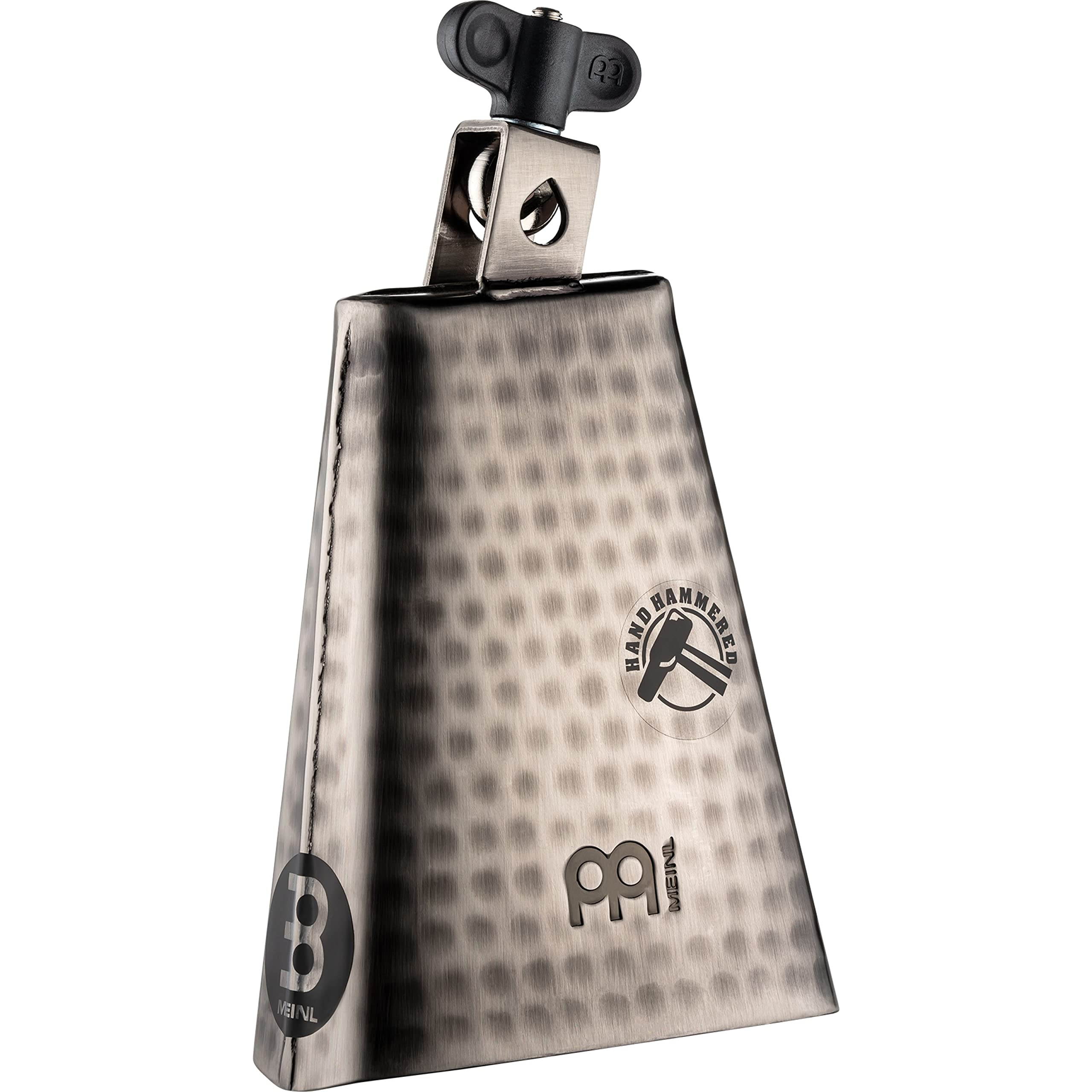 Meinl Cowbell, 6 1/4 inch, Hammered, Hand Brushed Steel, Alloy Steel, A Instrument, Silver