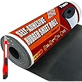 PAMAZY Neoprene Rubber Sheet Roll 1/16" Thick x 8" Wide x 5Ft Long with Adhesive Backing (Including Utility Knife), Heavy Duty Self Rubber Seal Strips Roll for DIY Gaskets, Flooring, Seals