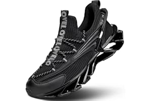 HETOHEC Men's Trail Runners Fashion Sneakers Breathable Mesh Running Shoes Blade Non Slip Casual Athletic Walking Shoes