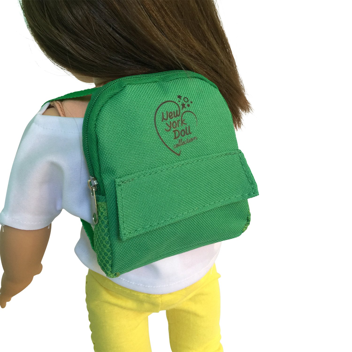 The New York Doll Collection Denim Green Backpack Fits 18 Inch/ 46 cm Dolls - Girl Doll Accessories