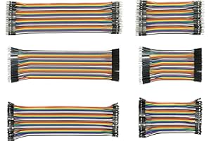 QEEAHUUO 240pcs Breadboards Jumper Wires F2F F2M M2M, Cable Line Connector Assorted Kit, Male to Female Multicolored Ribbon Cables, 10cm+20CM Wire Length-240 pcs-10CM+20CM
