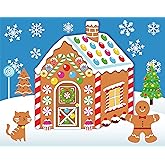 38PCS Make-a-Gingerbread House Stickers for Kids - Christmas Party Game/Craft/Activity/Favor/Supplies - 19 Finished Products